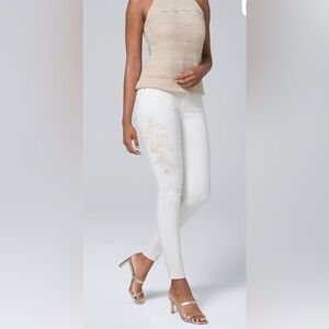 White House Black Market embellished jeans